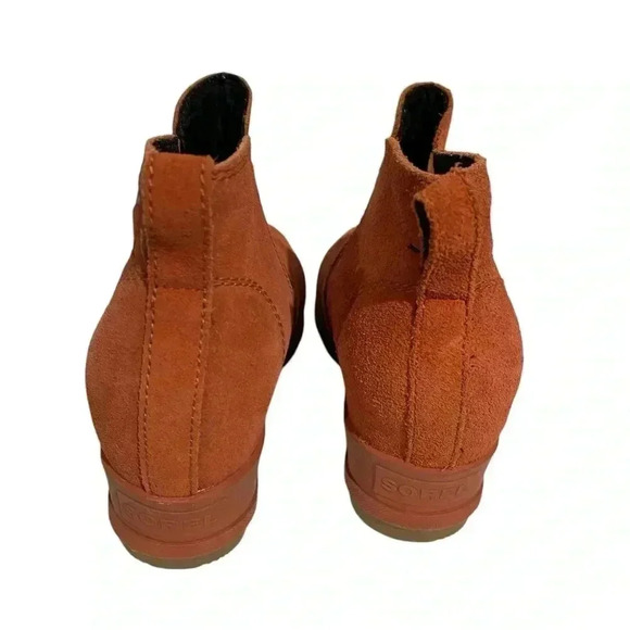 Sorel Red Suede Ankle Boots Size 5 - Picture 3 of 5